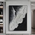 ブラック ホワイト ビーチ ウェーブ サンド 03 壁装飾